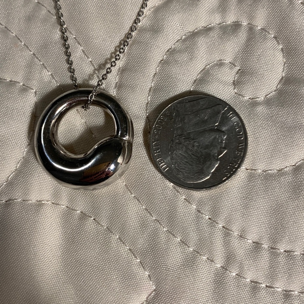 Silver Eternal Circle Pendant Necklace - Picture 3 of 7